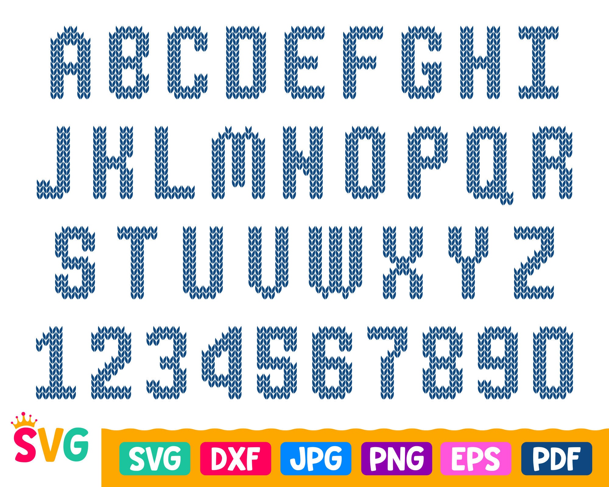 Ugly Sweater Font Svg Knitted Letters Svg Christmas Ugly Etsy