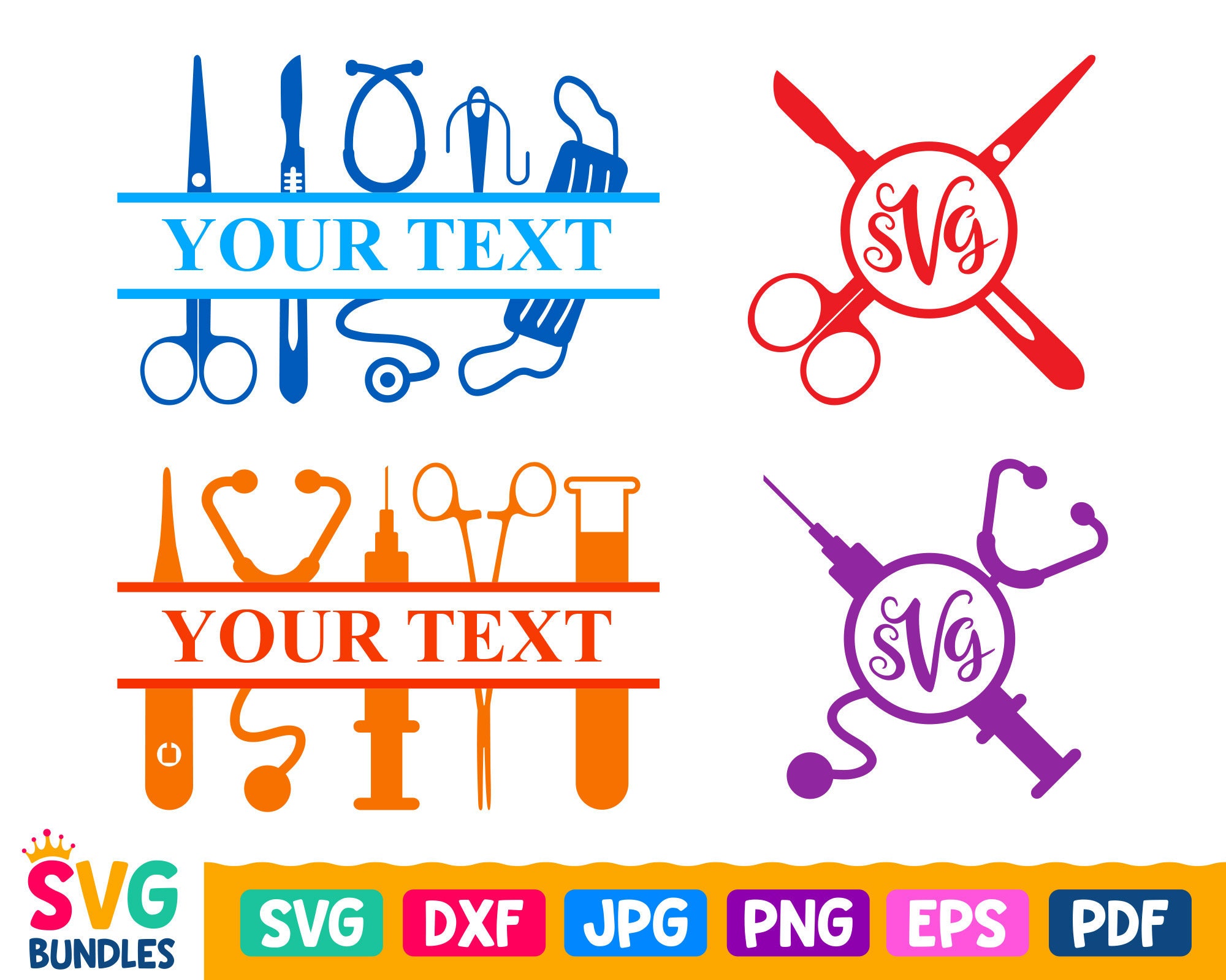 Medical Monogram Svg Doctor Monogram Svg Nurse Svg Monogram Etsy