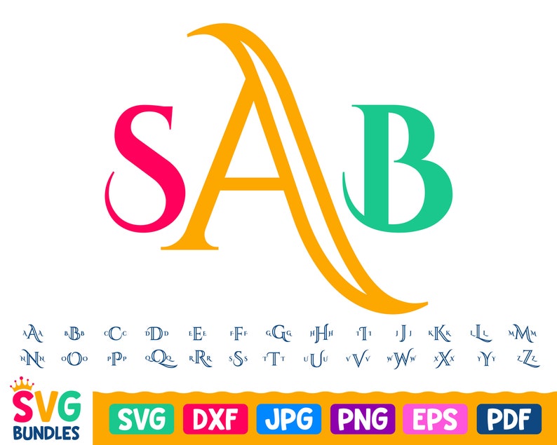 Download Inline Monogram Font Svg Decorative Monogram Letters Svg ...