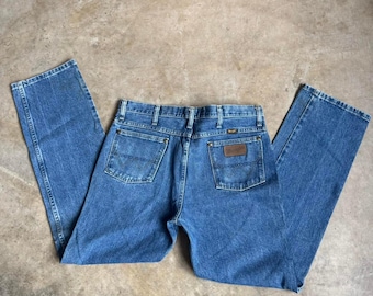 Vintage Wrangler Cowboy Cut Jeans 34x42 George Strait Collection Straight Leg Western Denim
