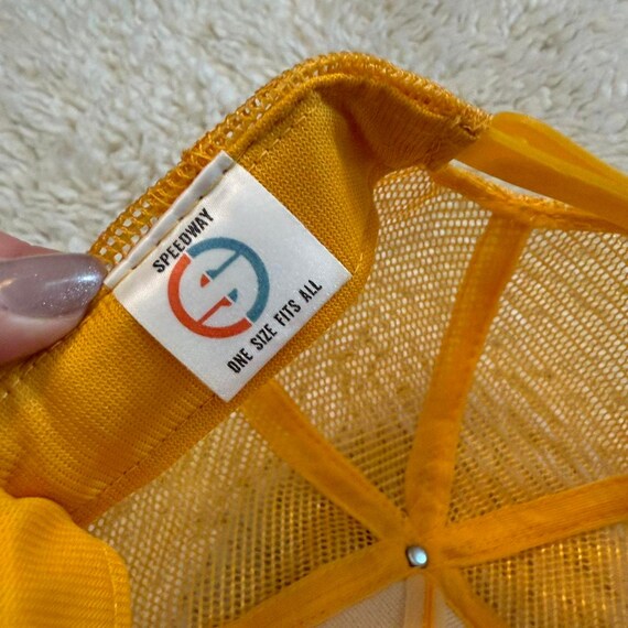 Vintage 1970s Yellow Trucker Hat - Olson Construction View 5