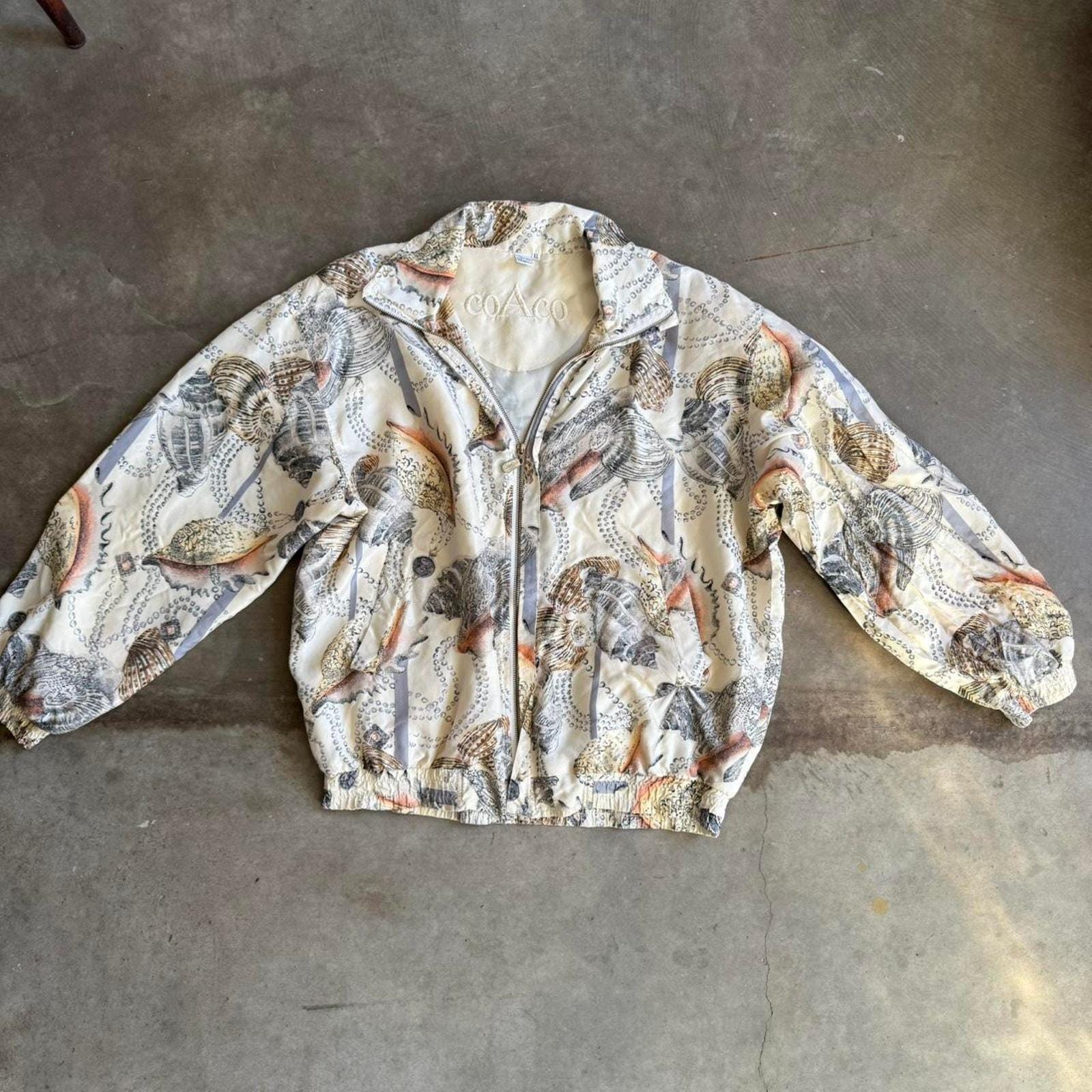 90's「Vintage」COACO Silk Full Zip Blouson Coaco Silk Jacket - Etsy