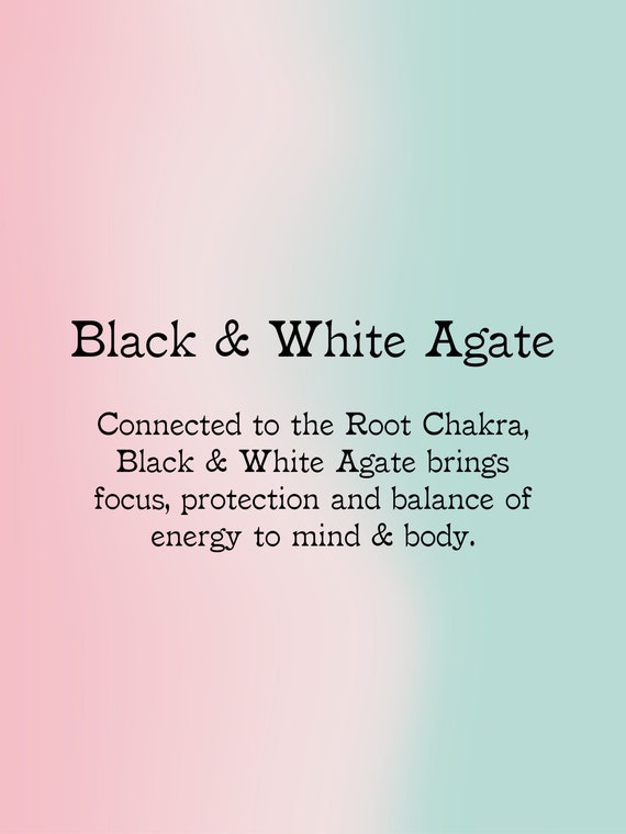 Black White Agate Ring Etsy