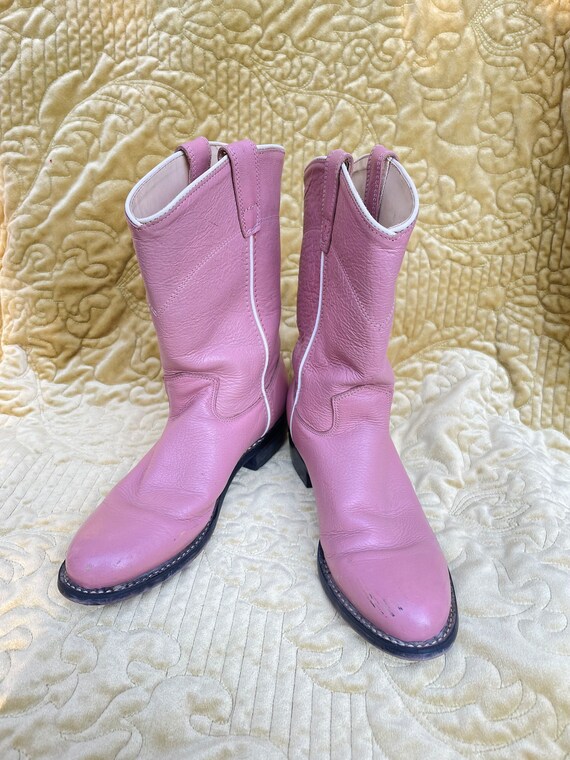 Women vintage pink leather Gem