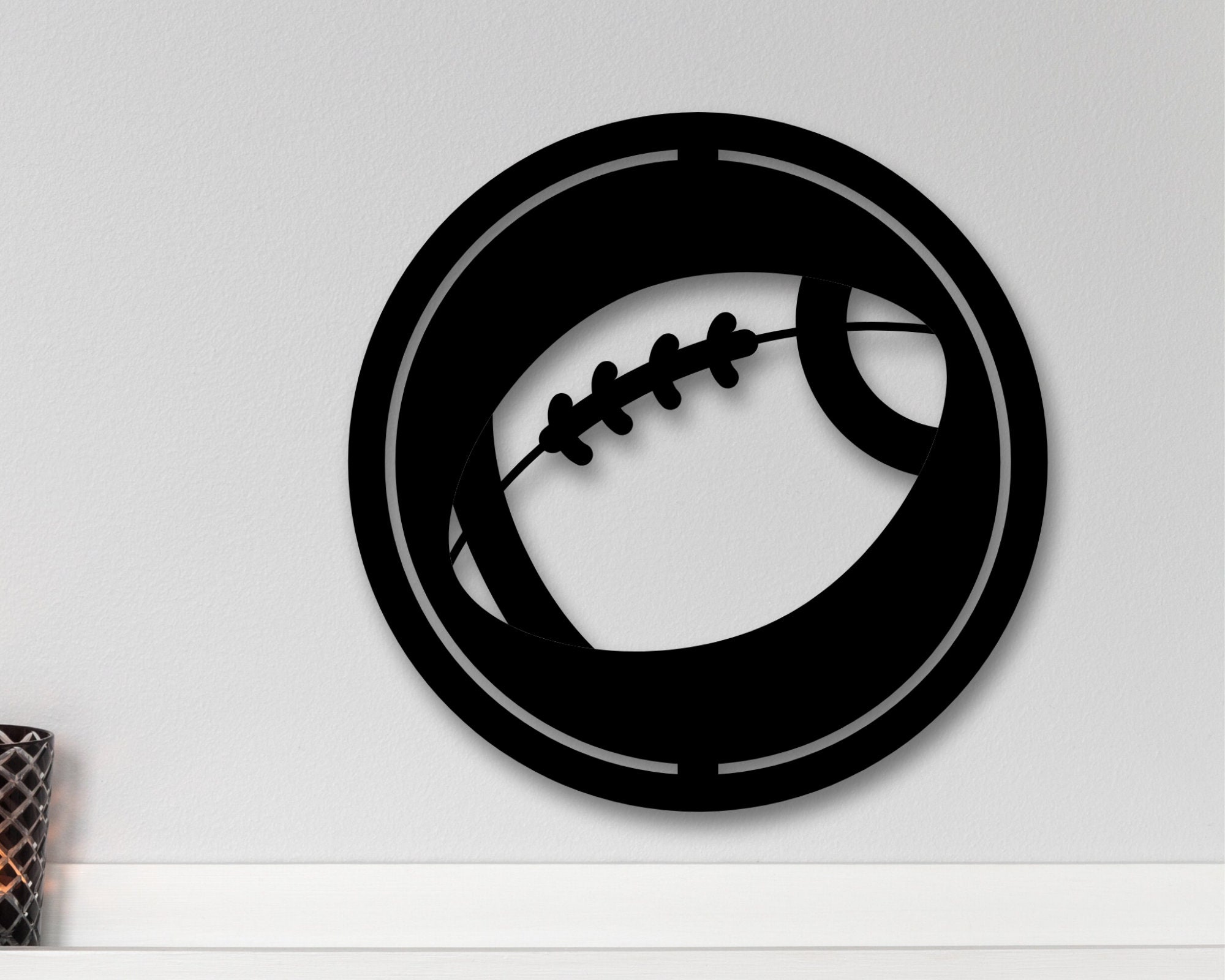 Metal Football Sign Metal Football Wall Art Football Sign Etsy