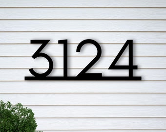 Modern House Numbers Engraved Aluminium/Black Effect Contemporary Home Address Modern House Numbers Engraved Aluminium/Black Effect Contemporary Home Address