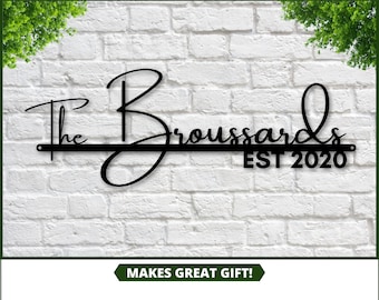 Established Last Name Sign Metal Est Sign for Outdoor 24inch Metal Last Name Sign Personalized Metal Name Sign Personalized Family Name Sign Established Last Name Sign Metal Est Sign for Outdoor 24inch Metal Last Name Sign Personalized Metal Name Sign Personalized Family Name Sign