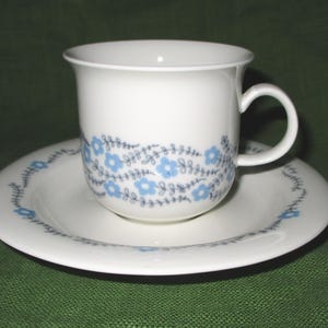 Arabia - Arctica  - Blue Rosette  Cup and saucer - 1980s   Made in Finland