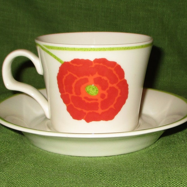 Illusia cup and saucer  Design by Heikki Orvola and Fujiwo Ishimoto  Made in Finland by company Arabia