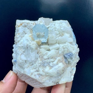 480 Gram Aquamarine Crystal, Natural Terminated Aquamarine Specimen Combine With Quartz And Feldspar frm Skardu Pakistan beauty 4 Collection