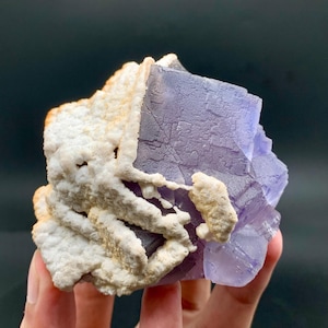 413 Gram Fluorite, Fluorite Crystal, Calcite, Fluorite Specimen, Natural Terminated And Undamaged Blue Fluorite Crystal for Collection Pace