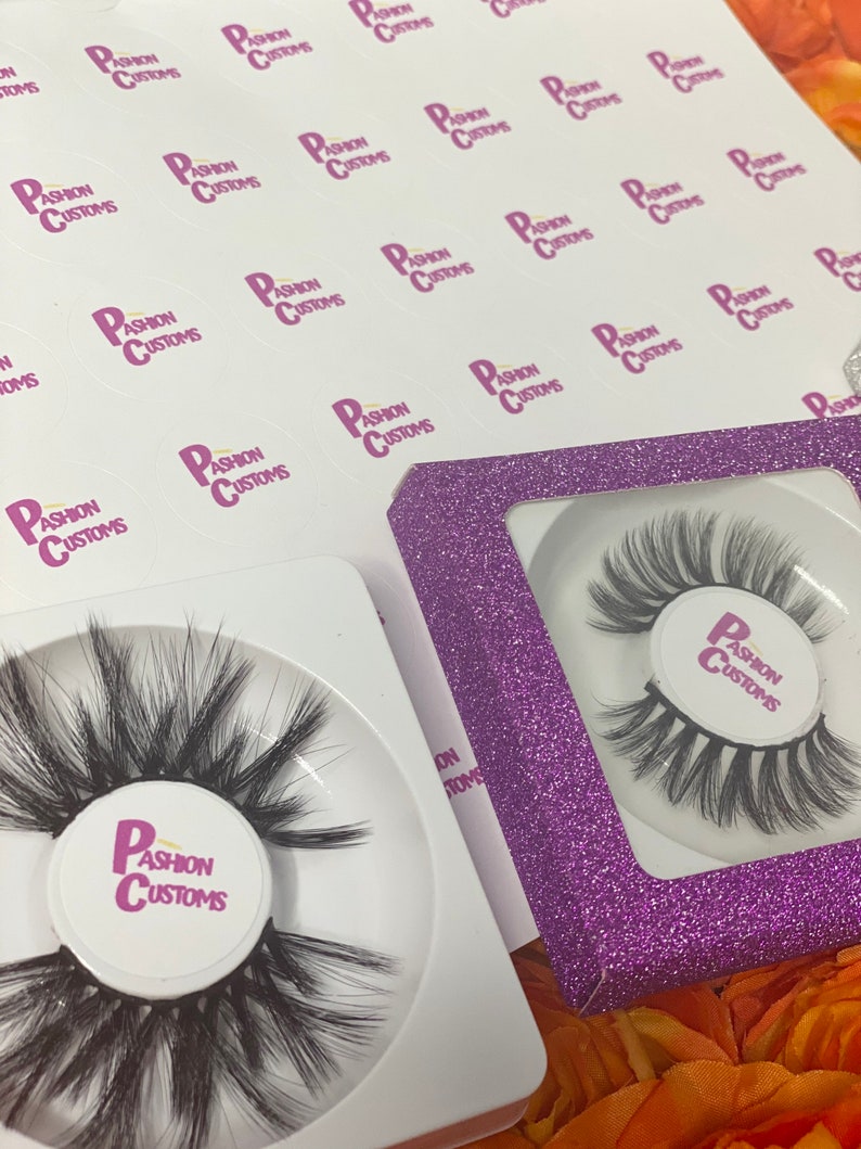 63 Custom Eyelash 1 Inch Circle Stickers Cosmetic Stickers Etsy