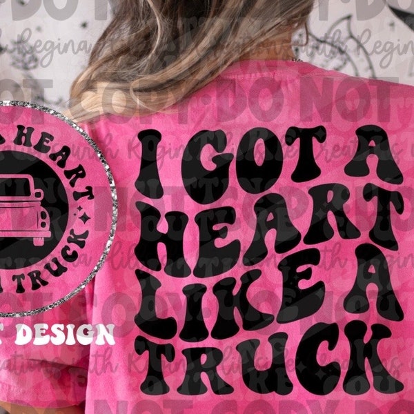 Soft Style Tee-Front and Back—Country Music—I Got a Heart Like a Truck