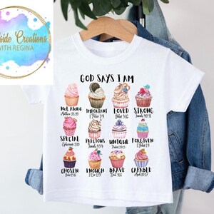 Child/Toddler Tee--God Says I Am—Trucks, Monster Trucks