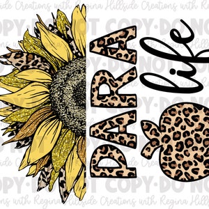 Para Life Leopard Sunflower Sublimation Transfer