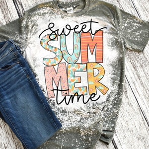 Bleached Tee-Sweet Summertime, Summer Tee, Summer Shirt
