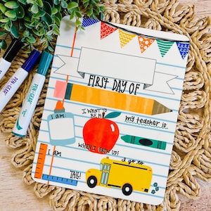Personalized Back to School Dry Erase Board