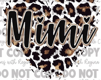 Mimi Leopard Heart Sublimation Transfer