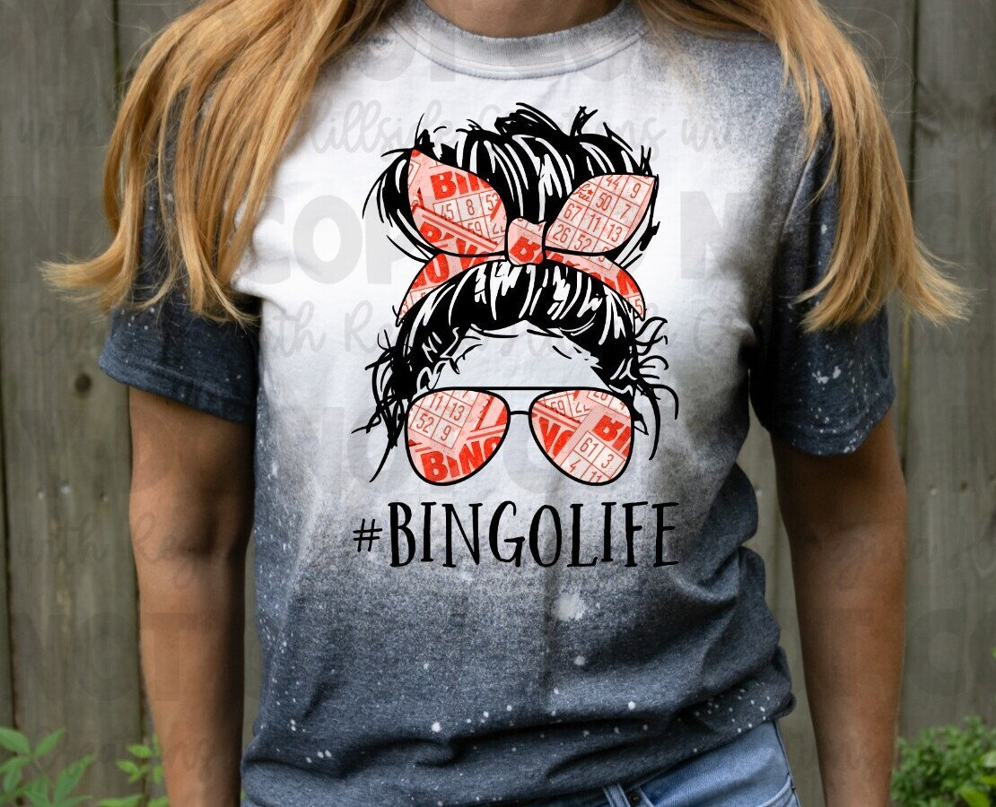 "Mom Life" Bleached Graphic Tee For Women | Leopard & Messy Bun Design, Loose Fit Short Sleeve Shirt (Purple, Small)