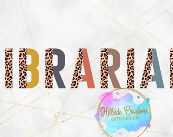 Librarian Leopard Ready to Print Transfer