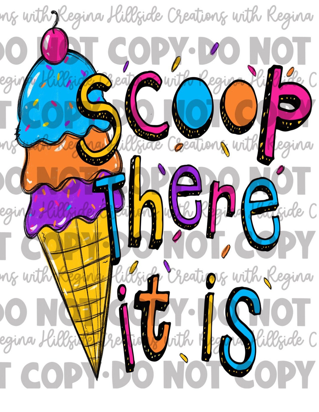 Scoop There It is Ready to Print Transfer Etsy