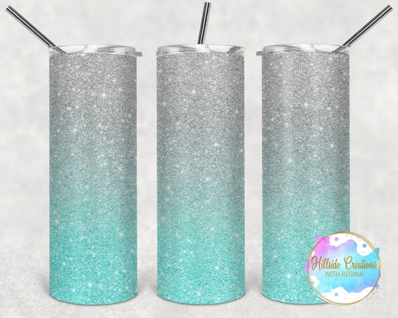 Glitter Stainless Steel Sublimation Skinny Tumbler - 20 oz.