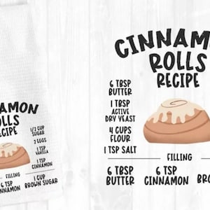 Cinnamon Rolls Recipe Waffle Weave Dish Towel