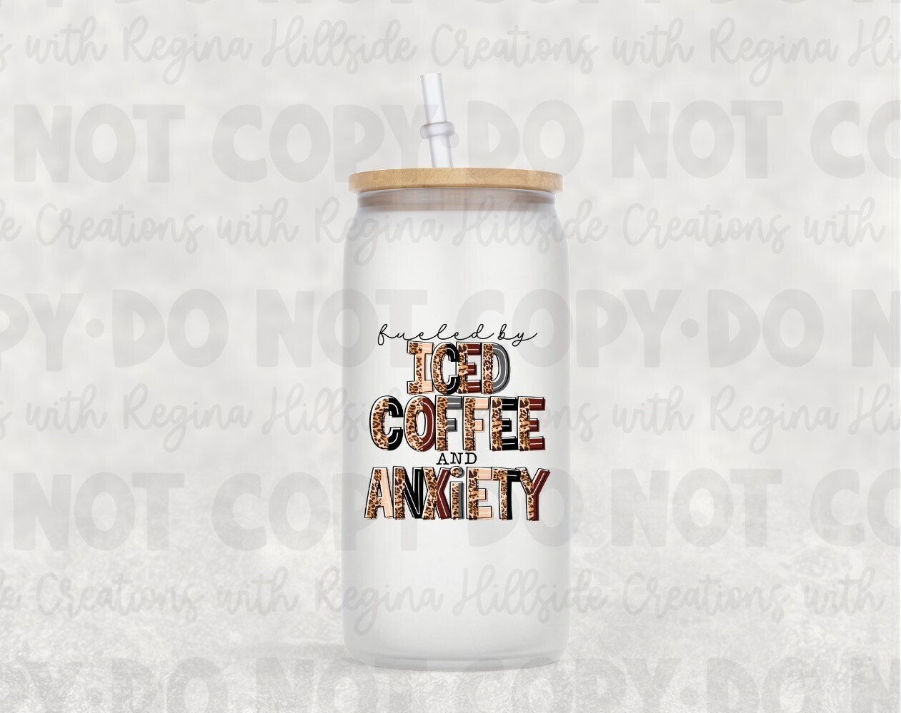 16oz Frosted Glass Iced Coffee Love Tumbler – Middleton Park Coffee