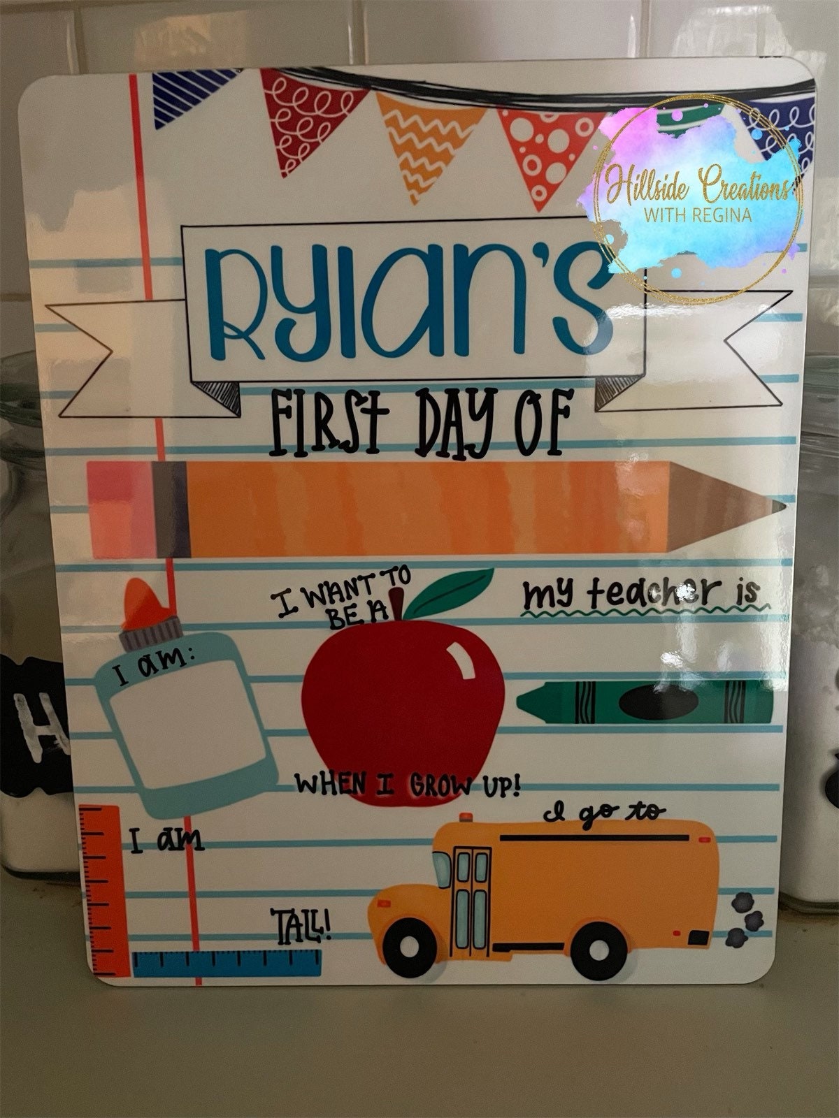 Personalized Back to School Dry Erase Board