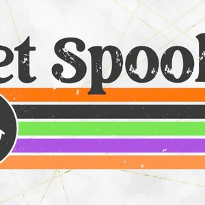 Get Spooky Retro Stripe Halloween Sublimation Transfer
