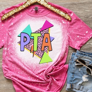 Bleached School Tee-90&#39;s Retro PTA Shirt, Cute PTA Shirt, Back to School, Nineties, 90s , Parent Teacher Administration