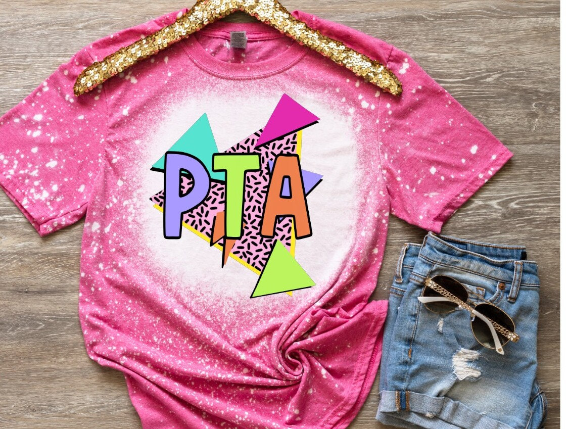 Bleached School Tee-90's Retro PTA Shirt, Cute PTA Shirt, Back to School, Nineties, 90s , Parent Teacher Administration