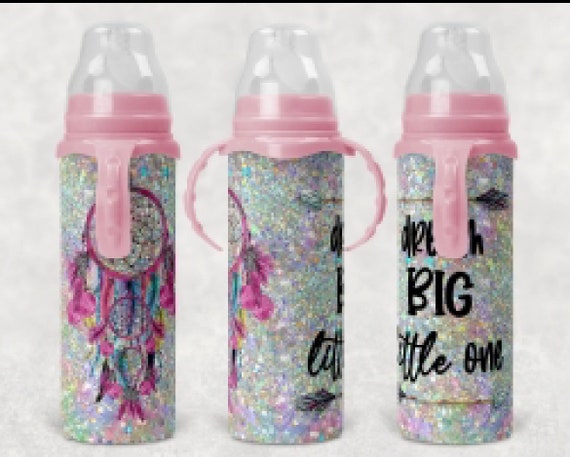 8 Oz Personalized Stainless Steel Baby Bottle-dream Big Little One