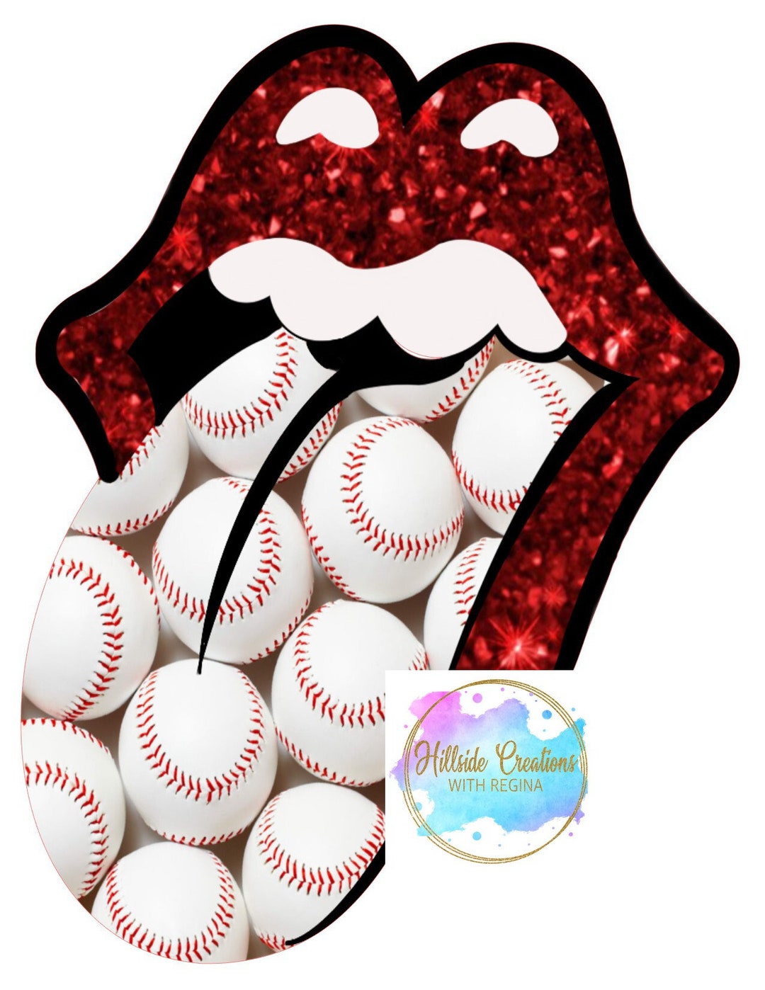 Baseball Mouth Ready to Print Transfer Etsy