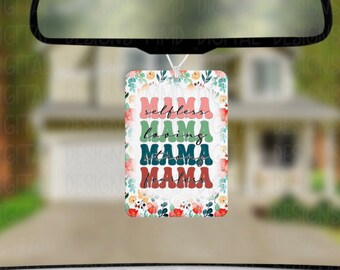 Floral Stacked Mama Scented Car Air Freshener | Car Air Fresheners | Car Accessories | Car Fragrances