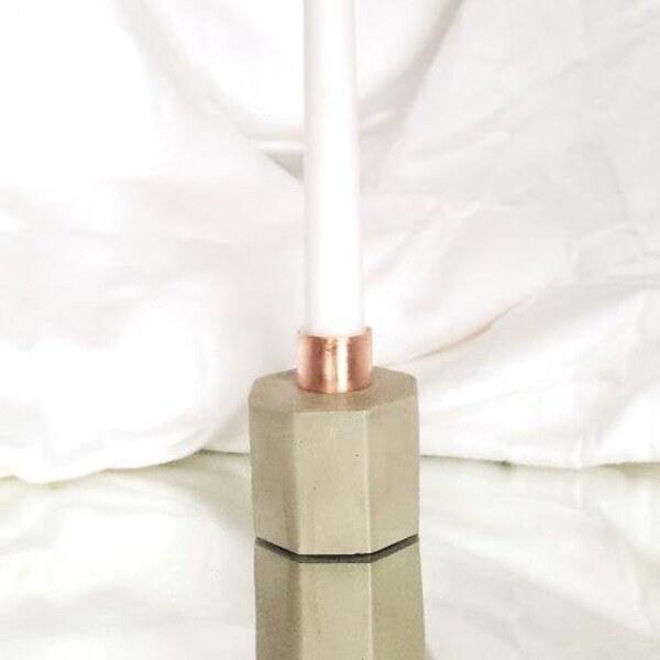 Geometric Copper Candle Holder Etsy