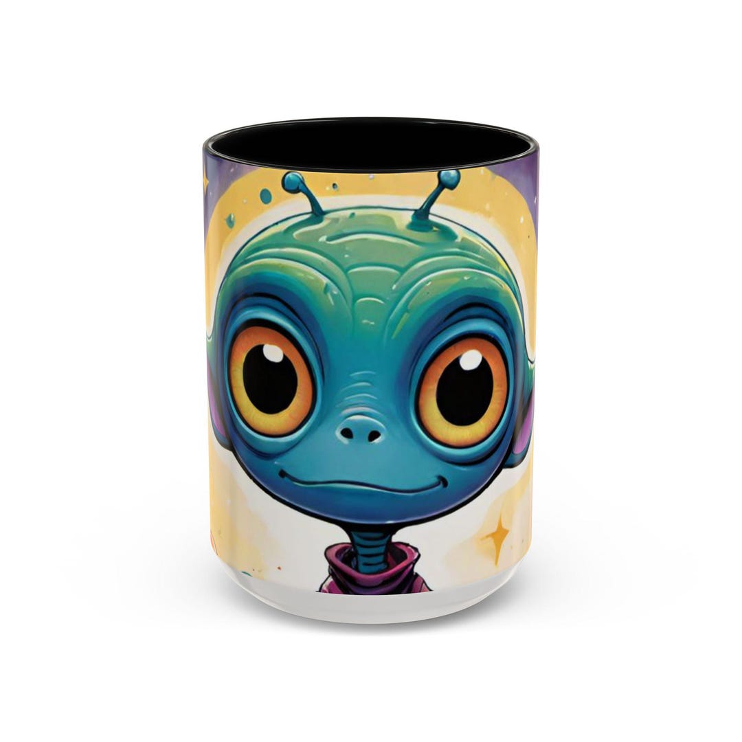 Cute Alien Illustration Mug | Accent Coffee Mug 11oz or 15oz - Etsy