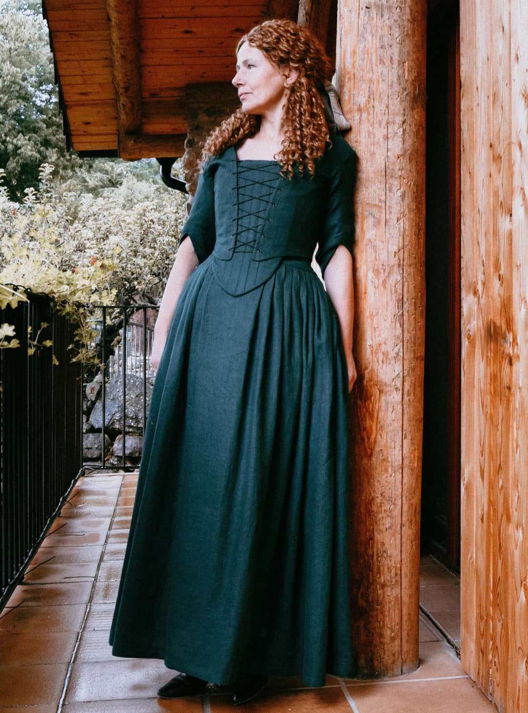 Costume Outlander en lin vert sapin Ensemble 18eme siecle authentique pour le theatre les evenements et les reconstitutions historiques Etsy