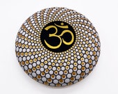 OM Mandala Rocks Stones Dot Painting Art Free Shipping - Hand Painted Rock - Paperweight  -  Mandala stone - Christmas Gift