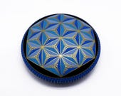 Mandala Stones Asanoha Pattern Rocks Dot Painting Art Free Shipping - Hand Painted Rock - Paperweight  -  Mandala stone - Meditation Stones