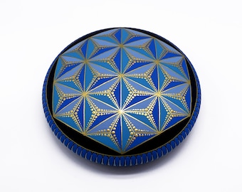 Mandala Stones Asanoha Pattern Rocks Dot Painting Art Free Shipping - Hand Painted Rock - Paperweight  -  Mandala stone - Meditation Stones