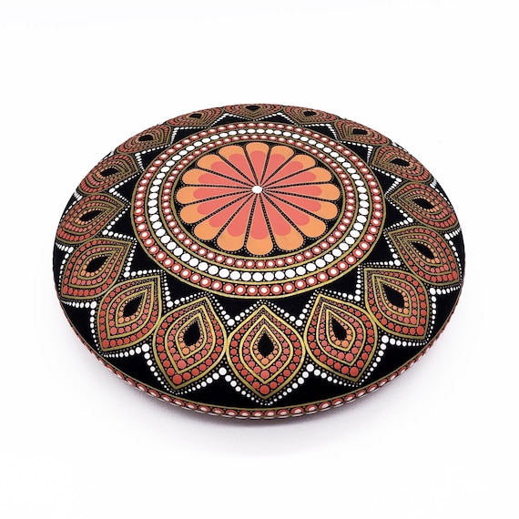Mandala Stones Rocks Dot Painting Art Free Shipping - Hand Painted Rock - Paperweight  -  Mandala stone - Meditation Stones - Christmas Gift
