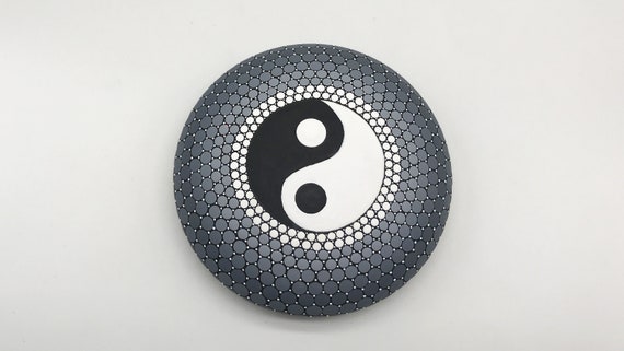 Yin Yang Mandala Rocks Stones Dot Painting Art Free Shipping - Hand Painted Rock - Paperweight  -  Mandala stone - Mother's Day Gift