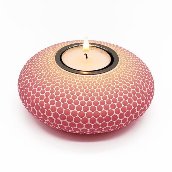 Mandala Tealight Candle Holder | Christmas Gift | Hand Painted  | Tea Light CandleHolder, Mandala Stone, Meditation Candle, Free Shipping