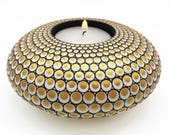 Mandala Tealight Candle Holder | Christmas Gift | Hand Painted | Tea Light CandleHolder, Mandala Stone, Meditation Candle, Free Shipping