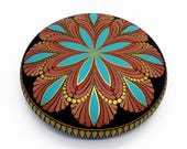 Mandala Stones Rocks Dot Painting Art Free Shipping - Hand Painted Rock - Paperweight  -  Mandala stone - Meditation Stones