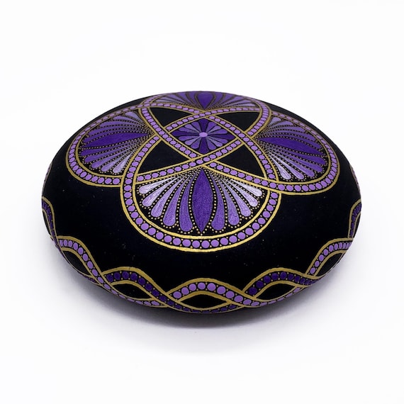 Mandala Stone Dot Painting Art Free Shipping - Hand Painted Rock - Paperweight Rocks -  Mandala Stones - Meditation Stones - Christmas Gift