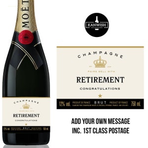 Personalised retirement Champagne Bottle Label sticker, work gift, last day in the office bottle gift,  time to retire old man gift