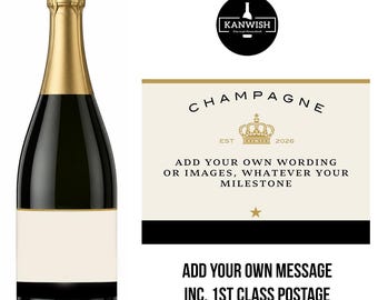 Personalised Engagement Champagne Bottle - gift for the happy couple