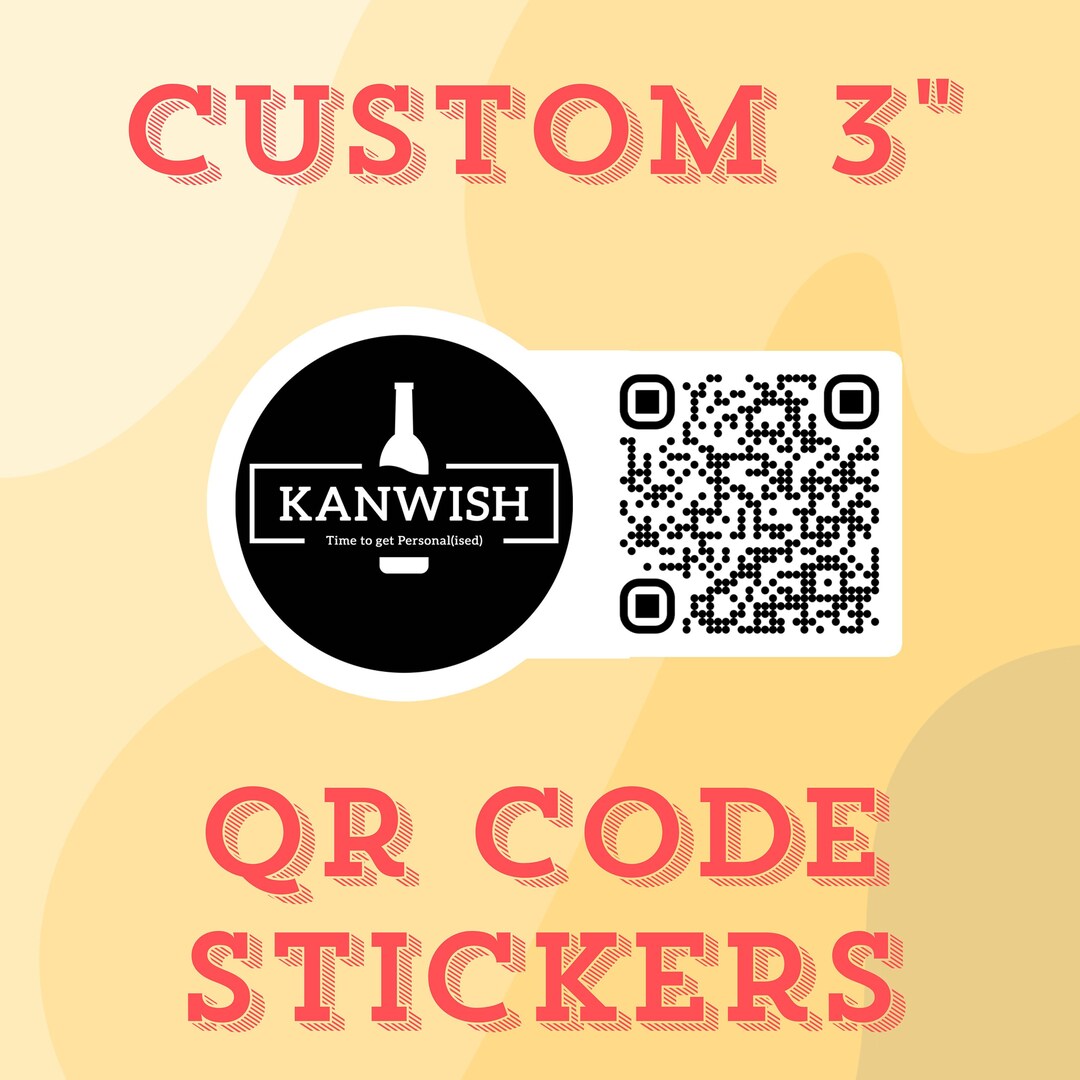 Custom Vinyl Die Cut QR Code Sticker, Custom Logo Sticker, Labels ...
